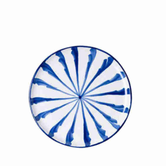Salad Plate with Candy Cane Stripes