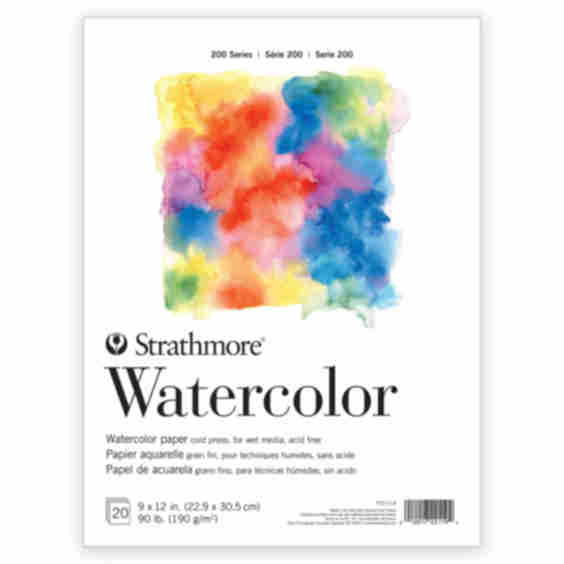 Watercolor Pad 9"x12" 20 Sheet: