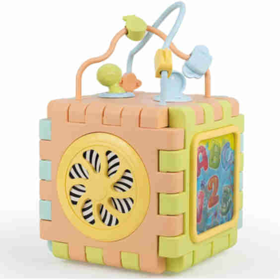 2 In 1 Educational Cube & Puzzle, Toddlers And Kids 12mo+