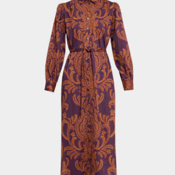 Cambridge Paisley Print Cotton Midi Shirtdress