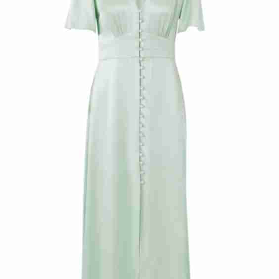 Floral Satin Erin Midi Dress