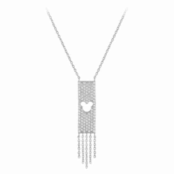 Mickey Mouse Icon Pave Necklace 