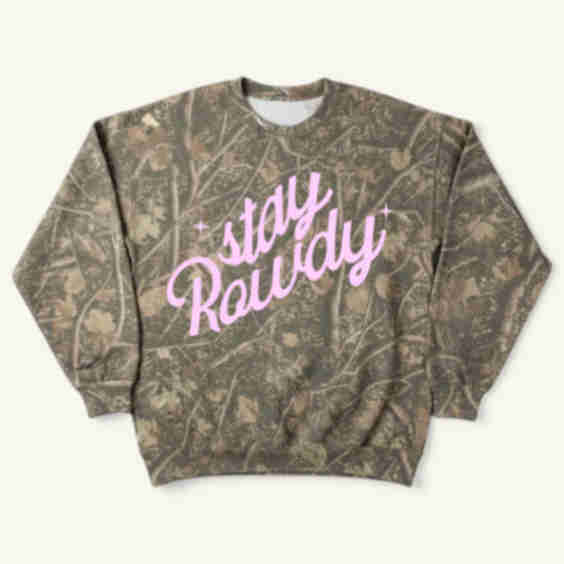 Stay Rowdy Camo Crewneck Sweatshirt