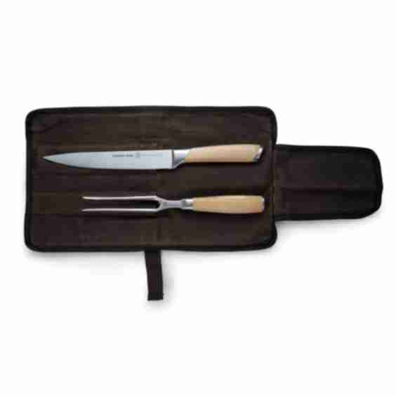 Summit 3-Piece Carving Set in Waxed Canvas Roll