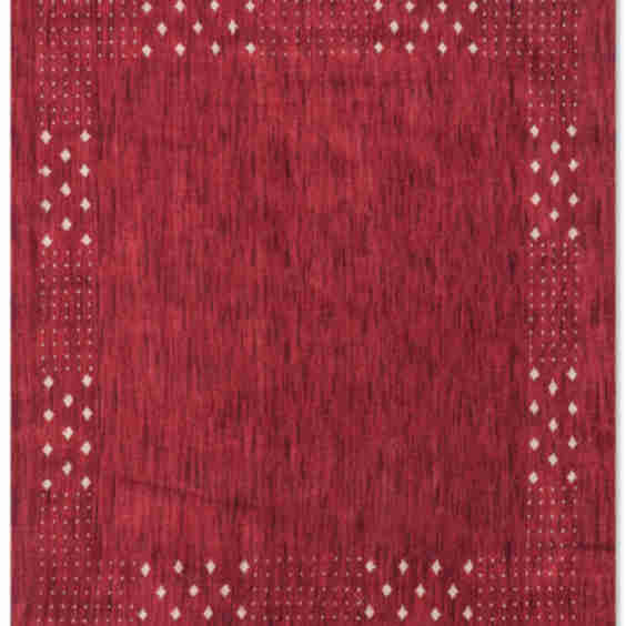 Teal Hand Knotted Wool Rug