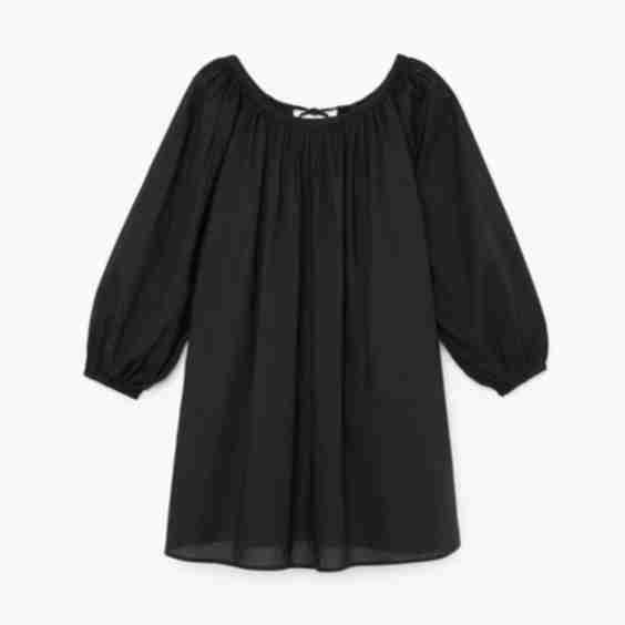 The Over Gathered Organic Cotton-Voile Mini Dress