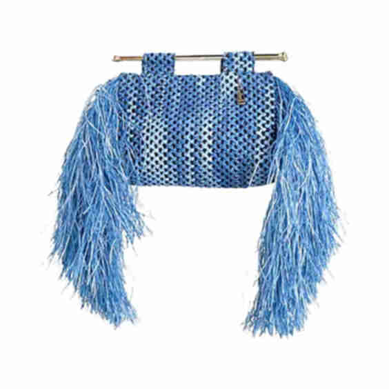 Two-Tone Denim Clutch