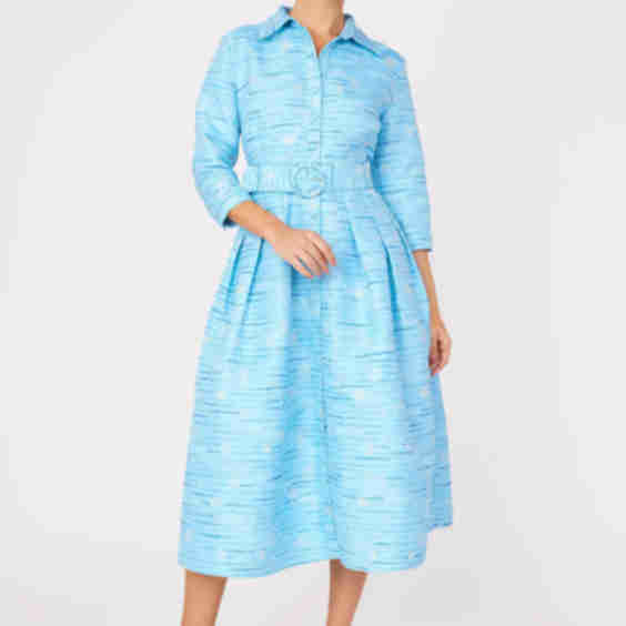 Midi Dress Textured Dupioni
