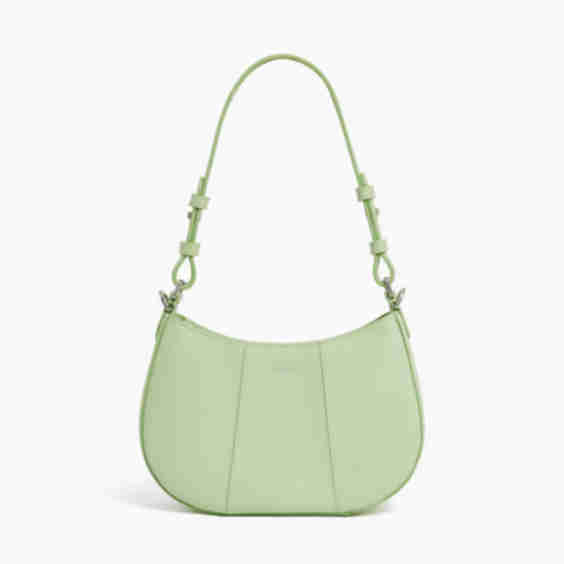 Juliette Small Half-Moon Bag In Grained Leather