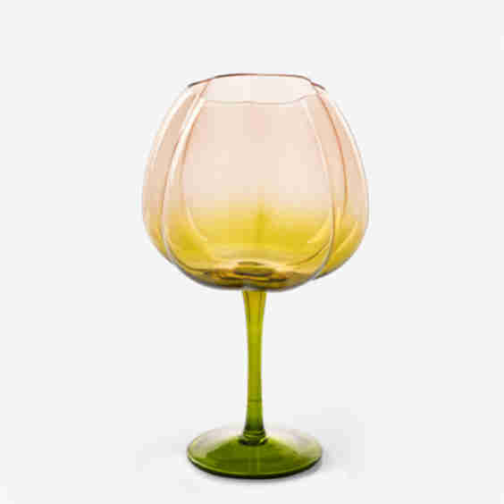 Set of 2 Deco Flower Gin Glasses