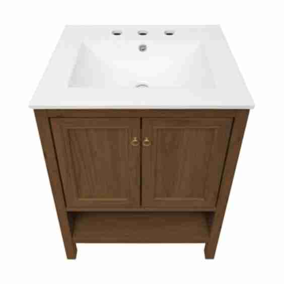 Chateau 24" Free Standing Single Basin Vanity Set with Cabinet and Ceramic Vanity Top