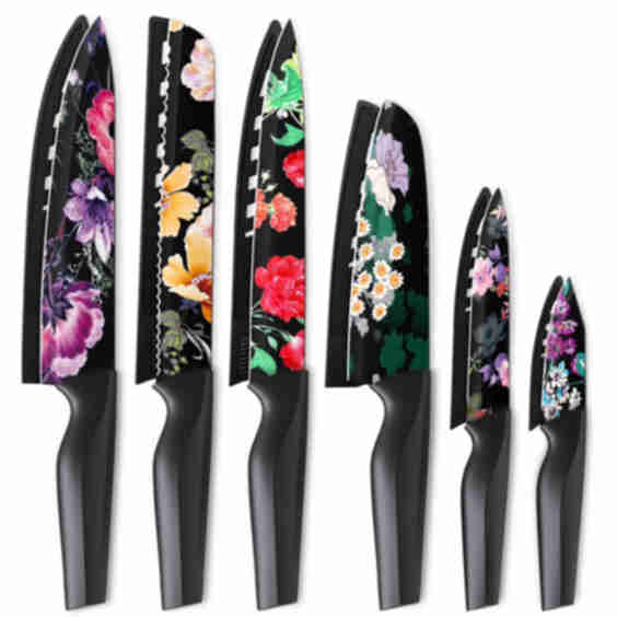 6 Piece Flower Kitchen Knife Set