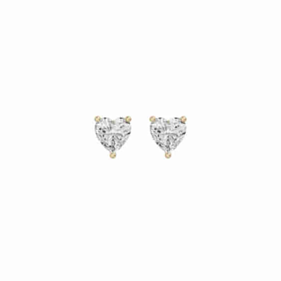 Signature Heart Cut Basket Stud Earrings