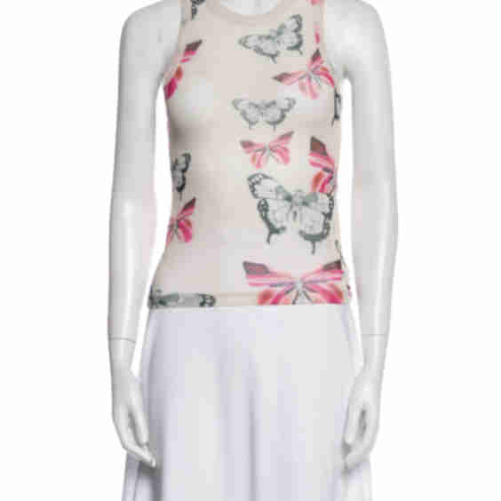 Floral Print Scoop Neck Top