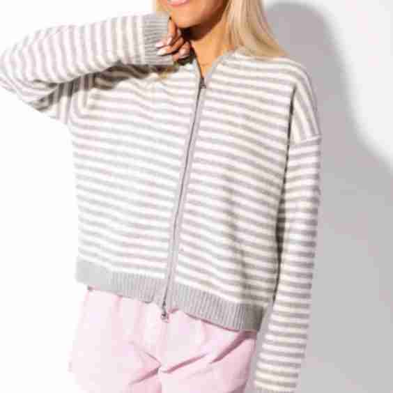 Club Cutie Zip-Up Cardigan