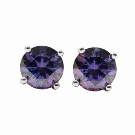 Moissanite Crystal Sterling Silver Earrings