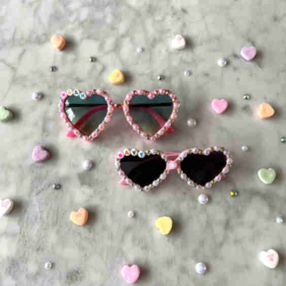 Personalized Club Capri Heart Sunglasses