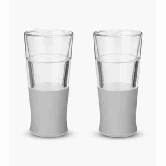 Glass Freeze Beer Cooling Cup Set of 2
