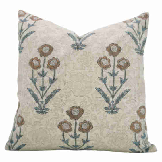 Throw Pillow Cover 20x20 Inch Handmade Block Print Cushion