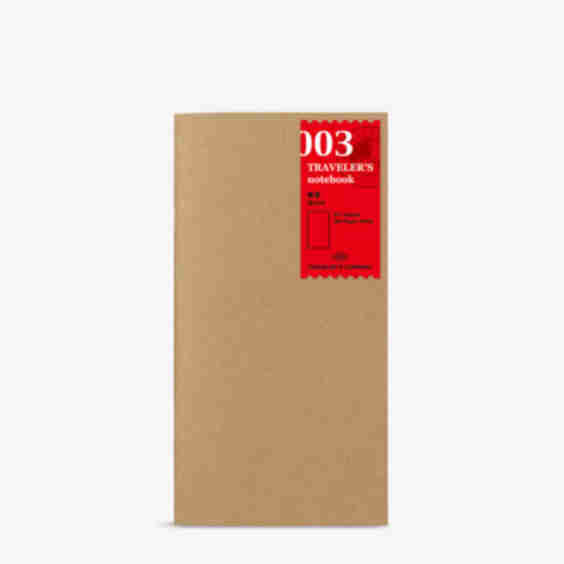 Traveler's Blank Notebook Refill 21cm x 11cm