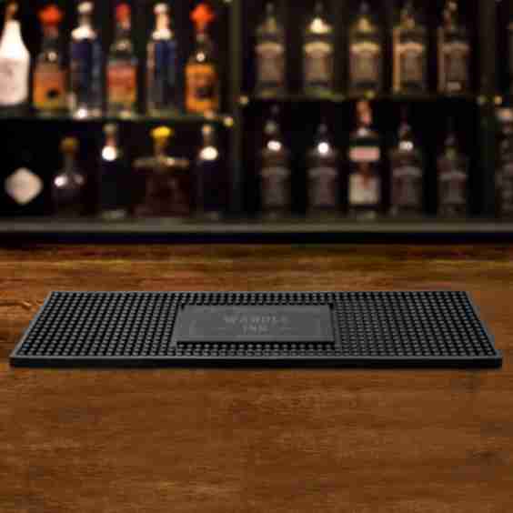 Personalized Welcome Great Times Non-slip Rubber Bar Mat 