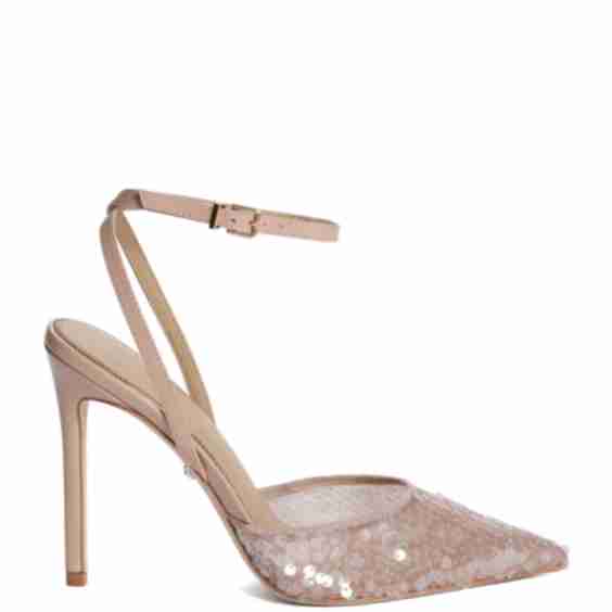 Sequin Ankle Strap Pump