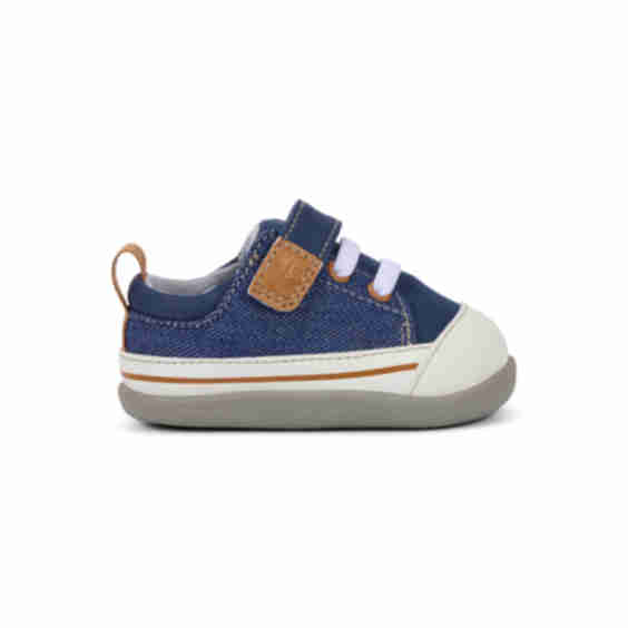 Stevie Mini (First Walker) Denim Baby Sneakers 