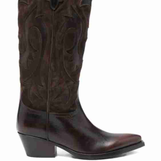 Suede Panelled Boots