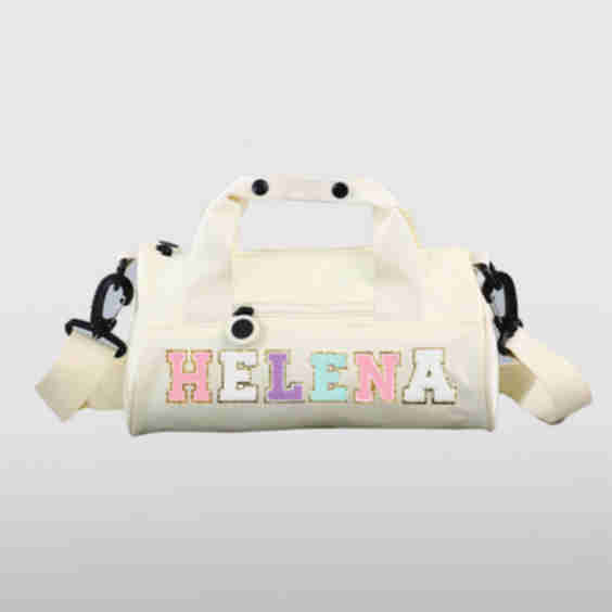 Personalized Chenille Letter Water Proof Duffle Dance Bag