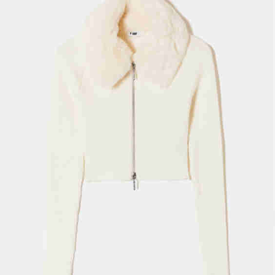 Sweater with Faux Fur Collar