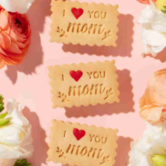 I Love You Mom Shortbread Cookies