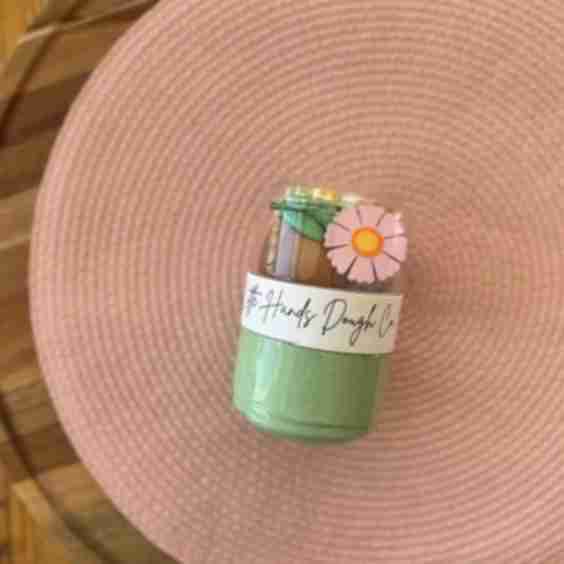 Spring Flowers Playdough To-Go Jar