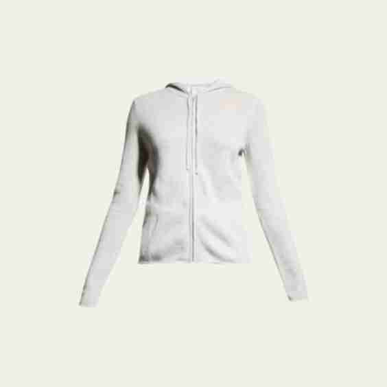 Cashmere Hoodie Jacket with Front Zip