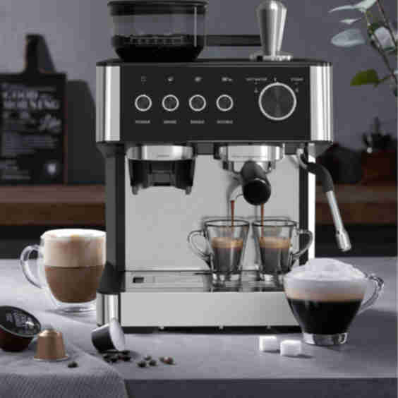 Professional 20 Bar Espresso Machine with Built in Grinder