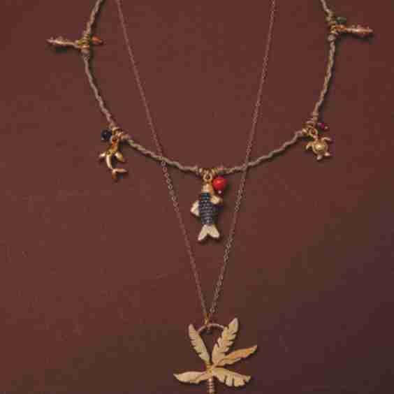 Set of 2 Tropical Sunset Necklaces