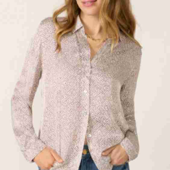 Satin Button Down Shirt
