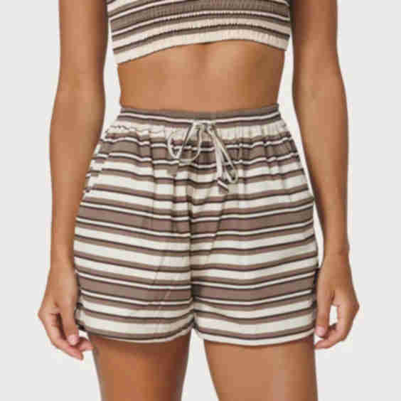 Donovan Poplin Short in Beachmark Stripe