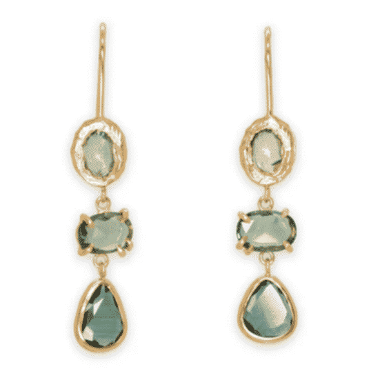 Triple Drop Earrings in Sapphire