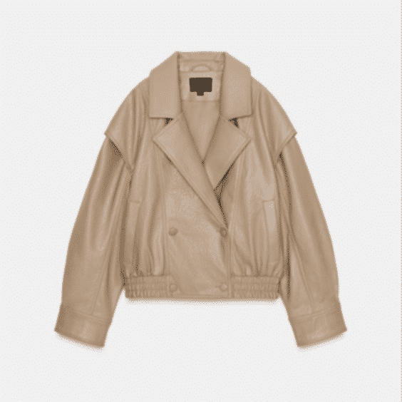 Faux Leather Bomber Jacket