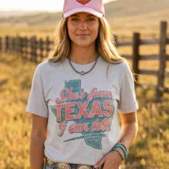 Shes From Texas I Can Tell Graphic Tee
