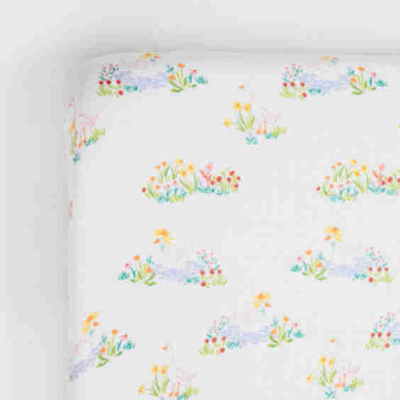 Garden Goose Crib Sheet