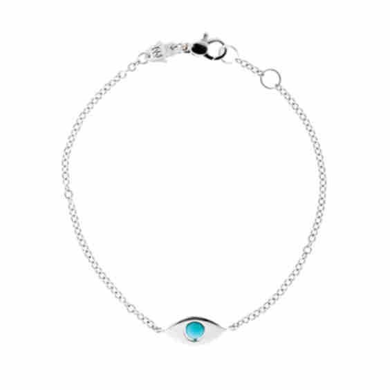 Plain Single Eye Solid Gold Bracelet
