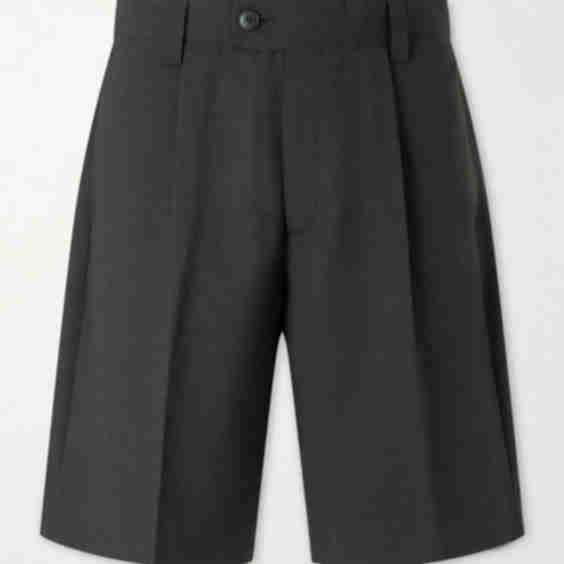 Straight-Leg Wool Shorts