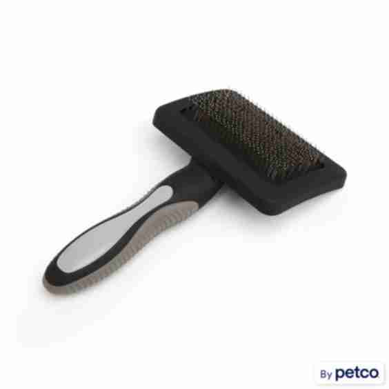 Black Cushion Slicker Dog Brush, 8" L X 4.5" W