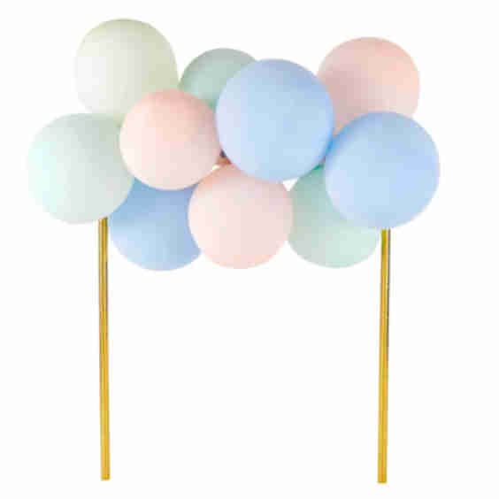 Pastel Balloon Cake Topper