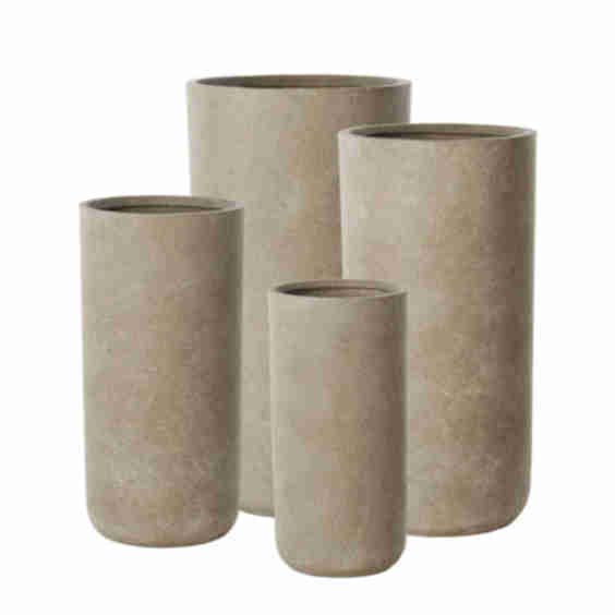 Cylindrical Fiber Cement Pot