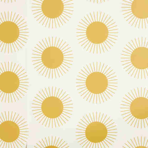 Sunburst Gold Geometric Wallpaper