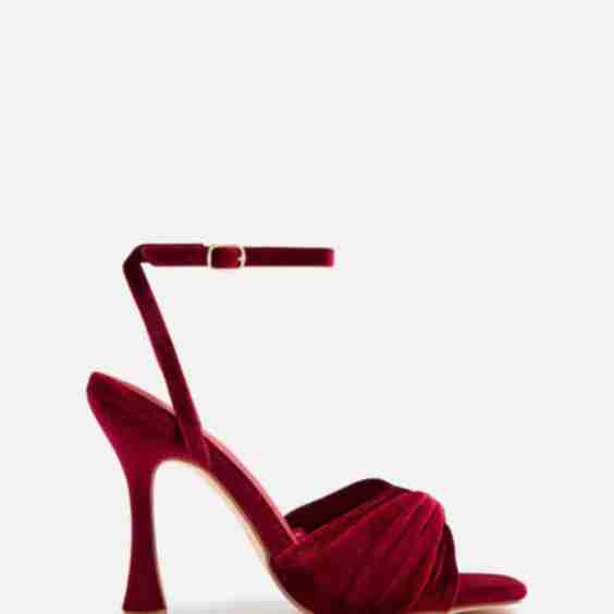 Emery Velvet Stiletto Heeled Sandals