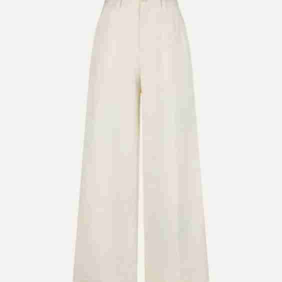 Palazzo Trousers in Cotton Silk