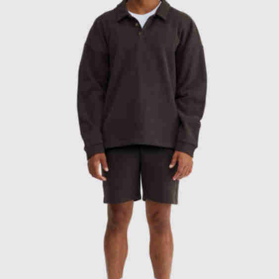 Aiden Polo Sweater Carob